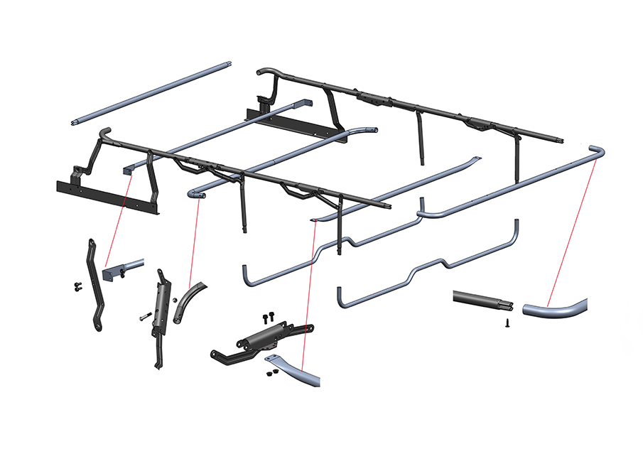 So bauen Sie den 3-fach zusammenklappbaren Schlafsofa-Mechanismus mit Teilmontagemechanismus zusammen